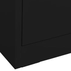 Greatstore Kancelářská skříň černá 90 x 46 x 103 cm ocel