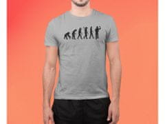 Fenomeno Pánské tričko - Evoluce šipkaře - šedé Velikost: 2XL