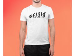 Fenomeno Pánské tričko - Evoluce šipkaře - bílé Velikost: S