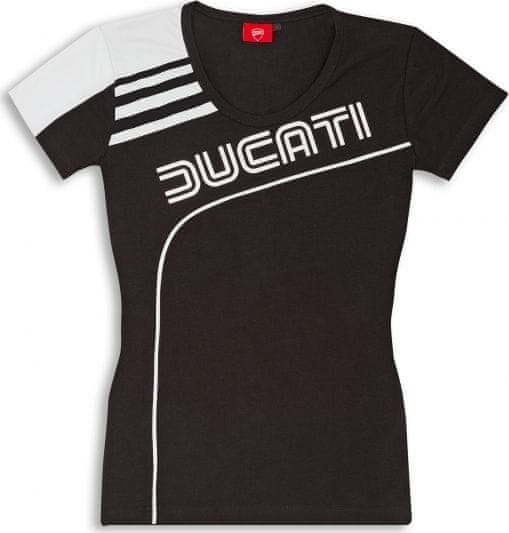 Ducati Dámské triko 77 LADY černo/bílé 98770031
