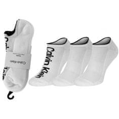 Calvin Klein 701218724 pánské bavlněné universální sneaker ponožky 3 páry v balení, bílá, uni