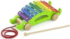 Viga Dřevěný tahací xylofon - krokodýl