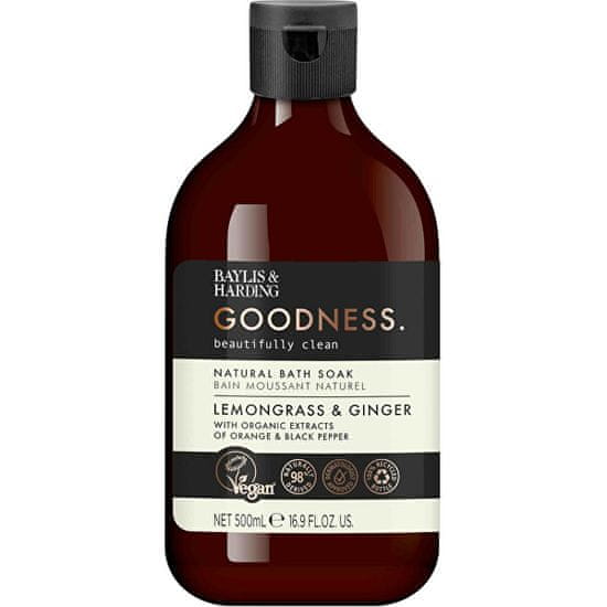 Baylis & Harding Pěna do koupele Citronová tráva a zázvor Goodness (Natural Bath Soak) 500 ml