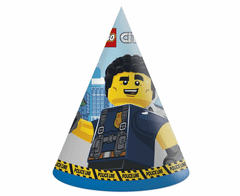 Procos Papírové kloboučky Lego City - 6 ks