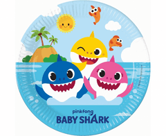 Procos Papírové talíře Baby Shark - 8 ks / 23 cm