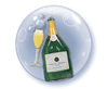 Qualatex Fóliový balón 21" - Šampaňské se sklenicí