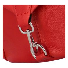 Delami Stylový kožený dámský batoh Sonia, červená