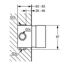 Kludi KLUDI Podomítkové termostatické těleso G1/2’’ bez ventilu 35158 - Kludi