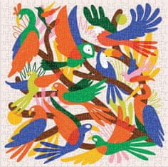 Galison  Čtvercové puzzle Chromatičtí ptáci 500 dílků
