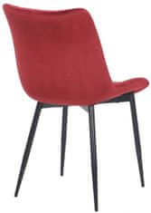 BHM Germany Jídelní židle Rahden, samet, červená