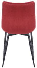 BHM Germany Jídelní židle Rahden, samet, červená