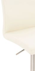 BHM Germany Barová židle Cadiz, syntetická kůže, ocel / krémová