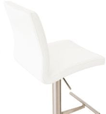 BHM Germany Barová židle Cadiz, syntetická kůže, ocel / bílá
