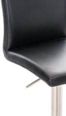 BHM Germany Barová židle Cadiz, syntetická kůže, ocel / černá