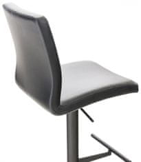 BHM Germany Barová židle Cadiz, syntetická kůže, černá / černá