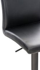 BHM Germany Barová židle Cadiz, syntetická kůže, černá / černá