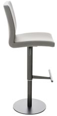 BHM Germany Barová židle Cadiz, syntetická kůže, černá / šedá