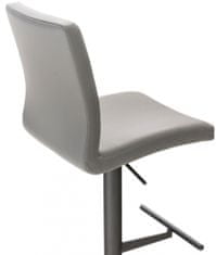 BHM Germany Barová židle Cadiz, syntetická kůže, černá / šedá