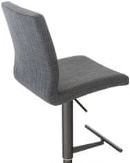 BHM Germany Barová židle Cadiz, textil, černá / tmavě šedá