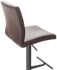 BHM Germany Barová židle Cadiz, syntetická kůže, černá / hnědá
