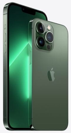Apple iPhone 13 Pro, design, 4 barvy. matně texturované sklo, zaoblené rohy, nerezová ocel