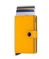 Secrid Žlutá kožená peněženka SECRID Miniwallet Yard Powder Ochre