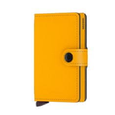 Secrid Žlutá kožená peněženka SECRID Miniwallet Yard Powder Ochre