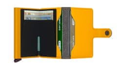 Žlutá kožená peněženka SECRID Miniwallet Yard Powder Ochre