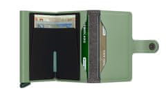 Secrid Zelená kožená peněženka SECRID Miniwallet Yard Powder Pistachio