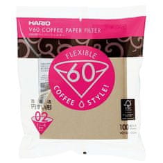 Hario Hnědé papírové filtry Hario Misarashi - V60-02 - 100 kusů