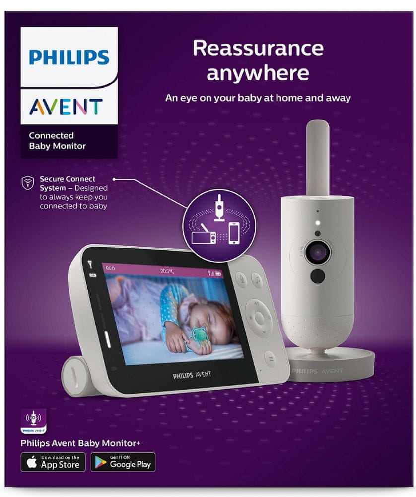 Philips Avent Baby chytrý video monitor SCD923 - zánovní