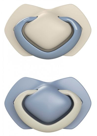 Canpol babies Set symetrických silikonových dudlíků Light touch 0-6m PURE COLOR