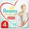 Pampers Premium Care Pants Vel.4, 58 Plenkových Kalhotek
