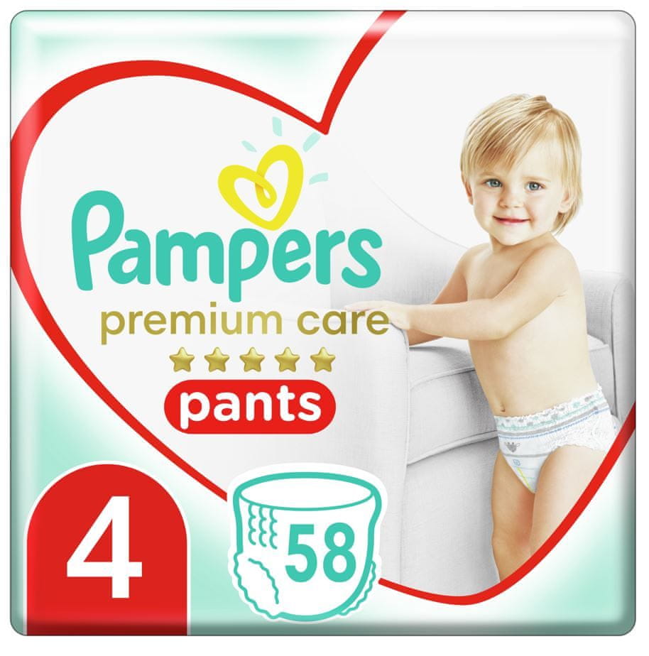 Levně Pampers Premium Care Pants Vel.4, 58 Plenkových Kalhotek