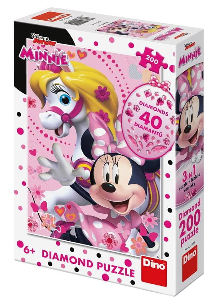 Levně Dino Minnie Mouse 200 dílků diamond puzzle