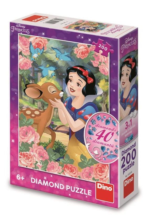 Dino SNĚHURKA A SRNKA 200 dílků diamond puzzle