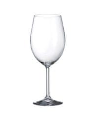 Crystalex Lara - sada 6 sklenic na červené víno z bezolovnatého křišťálu.