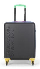 Benetton Skořepinový cestovní kufr UCB Block Color Medium M 63 l černá