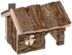 Duvo+ Domek dřevo přírodní srub +15x11x12cm