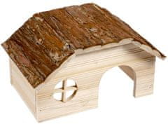 Duvo+ Domek dřevo přírodní +28x18x16cm