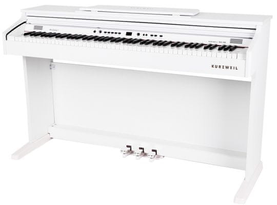  digitální piano kurzweil KA130  krásný vzhled nastavitelná dynamika úhozu usb midi rca 3 pedály vestavěné reproduktory výukový systém pro začátečníky 