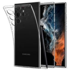 Spigen Liquid Crystal silikonový kryt na Samsung Galaxy S22 Ultra, průsvitný
