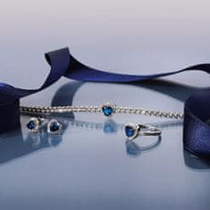 Morellato Romantický stříbrný náramek s modrým srdíčkem Tesori SAVB12