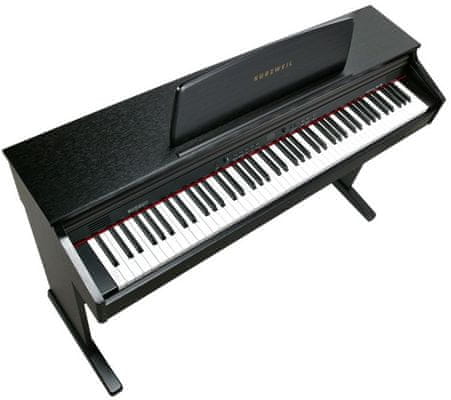  digitální piano kurzweil KA130  krásný vzhled nastavitelná dynamika úhozu usb midi rca 3 pedály vestavěné reproduktory výukový systém pro začátečníky 