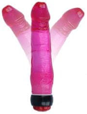 LOLO realistický tvarovaný gelový vibrátor růžový