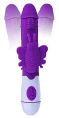 LOLO luxusní vibrátor se stimulujícím motýlkem fialový