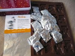 Fólie pro balení čokolád - stříbrná 10x10cm 150ks 