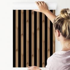 Muralo Tapeta nástěnná LAMELY Dřevo Efekt 3D do obývacího pokoje