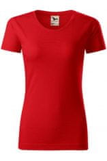 Malfini Dámské triko, strukturovaná organická bavlna, červená, XS