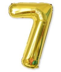 Balloons Nafukovací číslice zlatá 7 80 cm